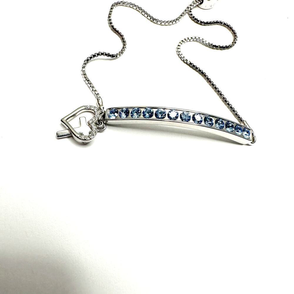 Beyond Bless Swarovski Element Silver Plated Cross Slider Bracelet - Picture 2 of 8